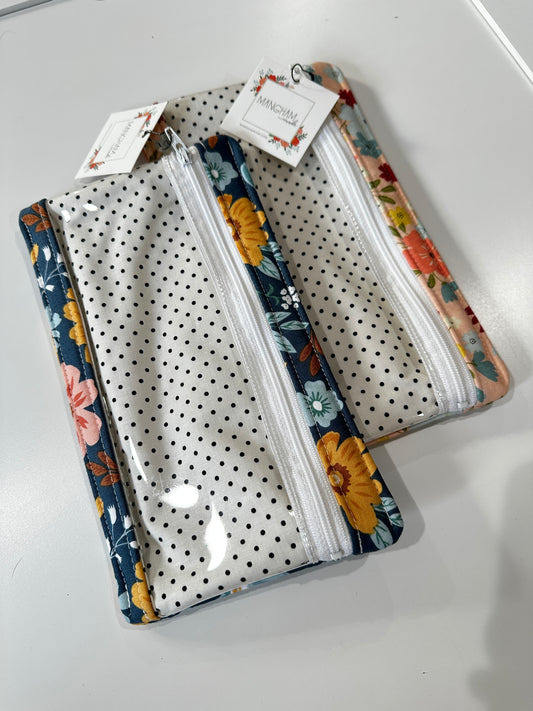 Mangham Made Pencil Bag, Back to School Pencil Pouch, Clear Pouch