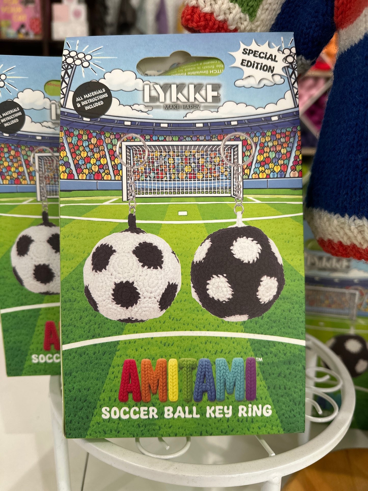 Lykke Amitami Soccer Ball Key Ring Crochet Kit