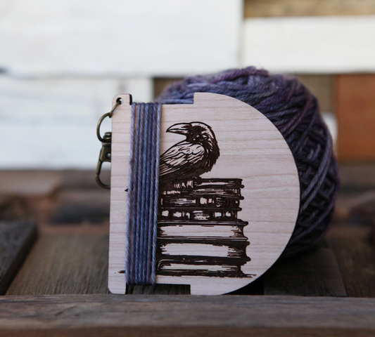 Sunrise Grove - Raven Wpi Ruler & Twist Angle Yarn Gauge, Cherry Wood