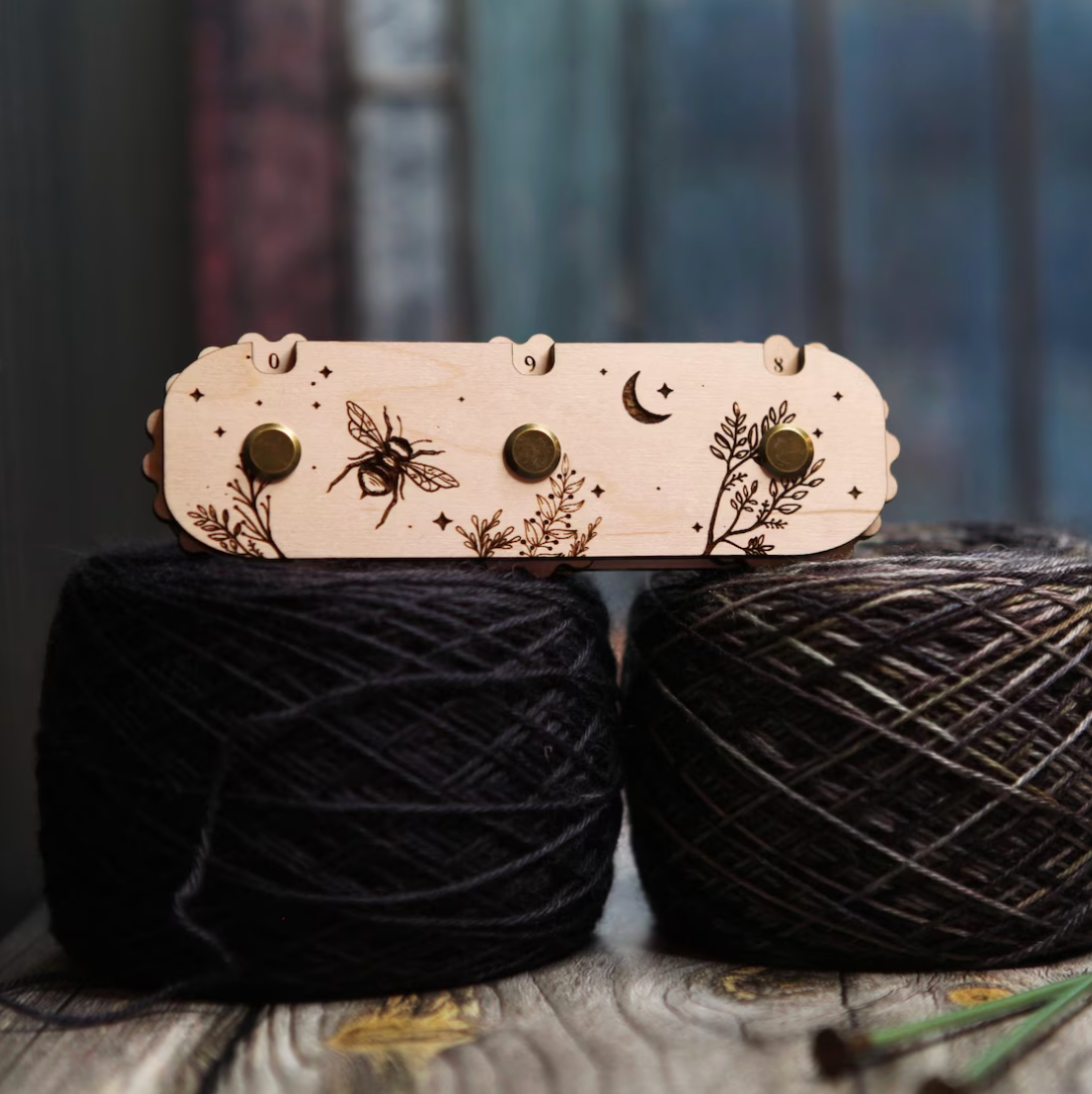 Sunrise Grove - Wooden Row Counter with 3 Dials