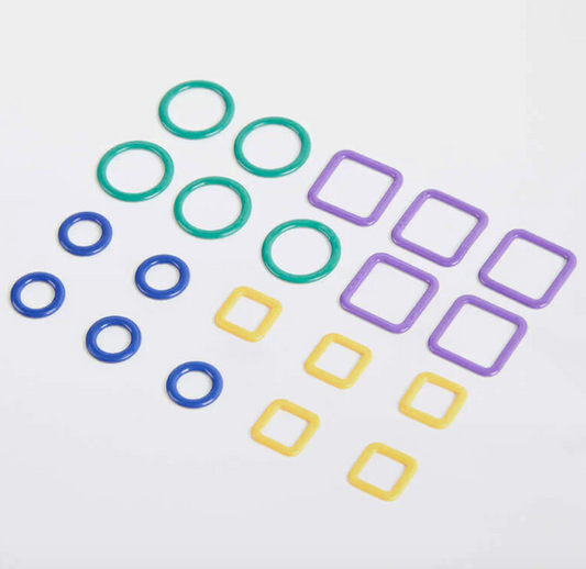 KnitPro - Linea Metal Stitch Markers (pack of 40 asstd)