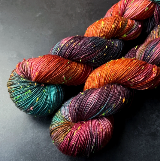 Toil & Trouble Confetti Neon Sock Yarn