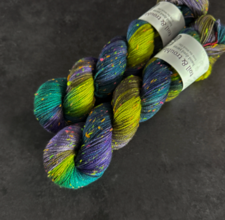 Toil & Trouble Confetti Neon Sock Yarn