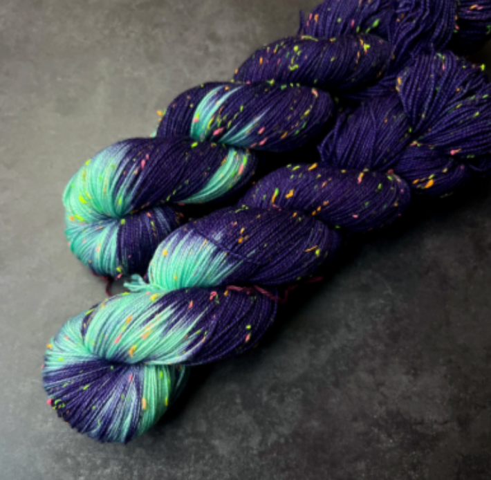 Toil & Trouble Confetti Neon Sock Yarn