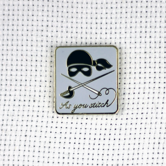 Snarky Crafter Hard Enamel "As You Stitch" Magnetic Needle Minder