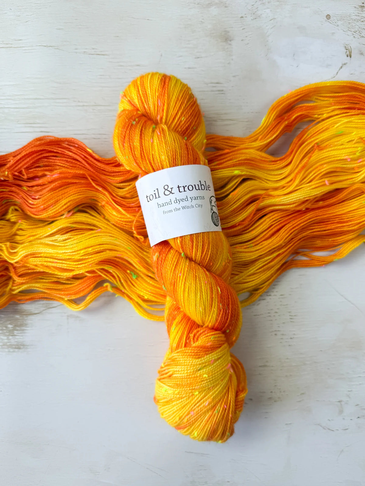 Toil & Trouble Confetti Neon Sock Yarn