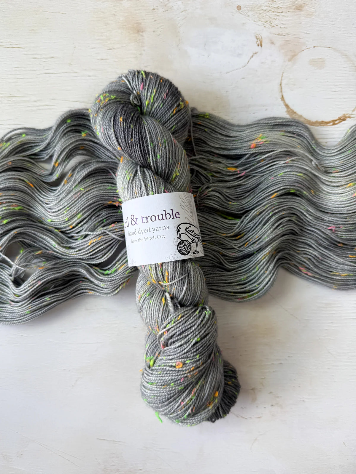 Toil & Trouble Confetti Neon Sock Yarn
