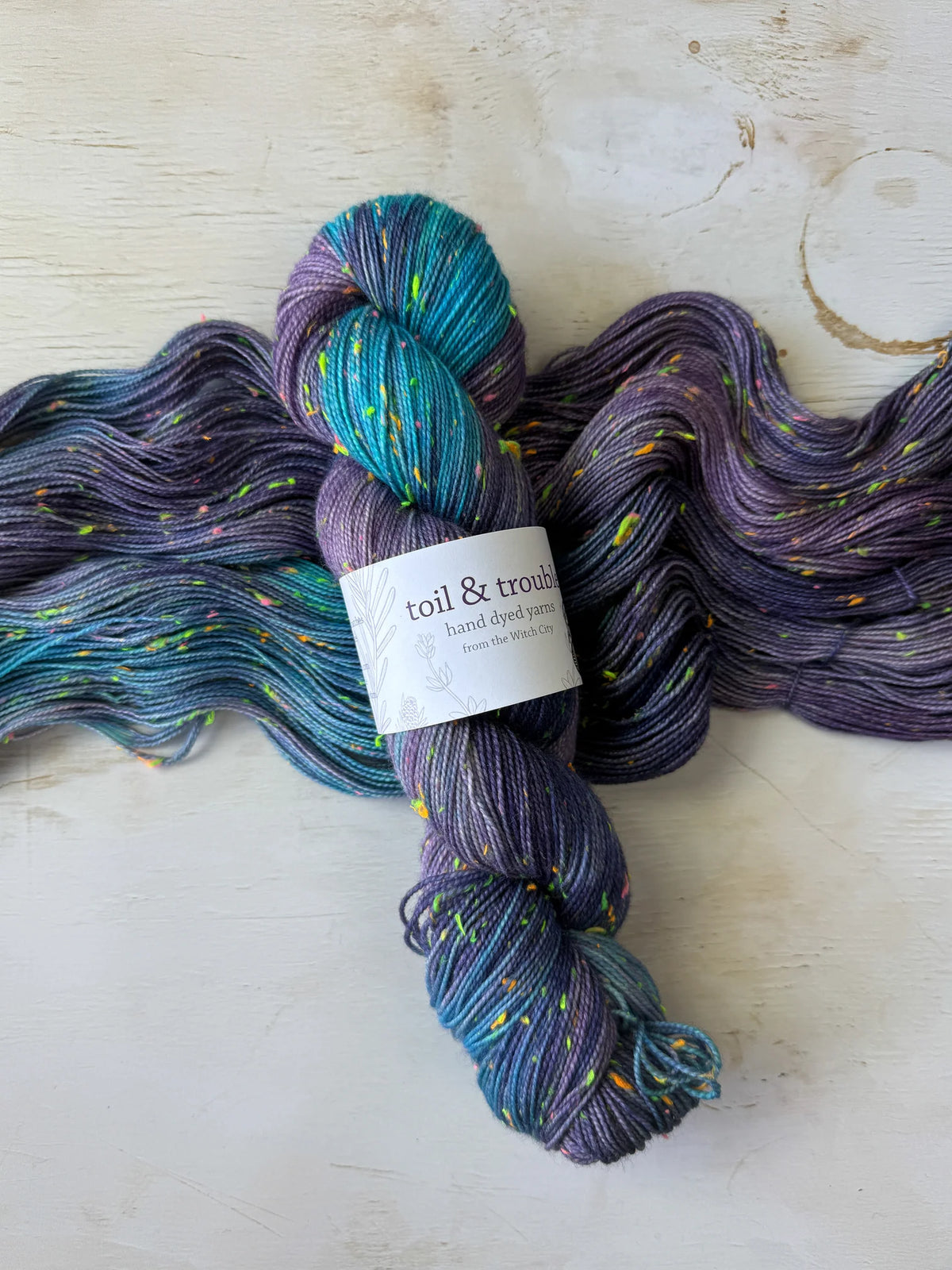 Toil & Trouble Confetti Neon Sock Yarn