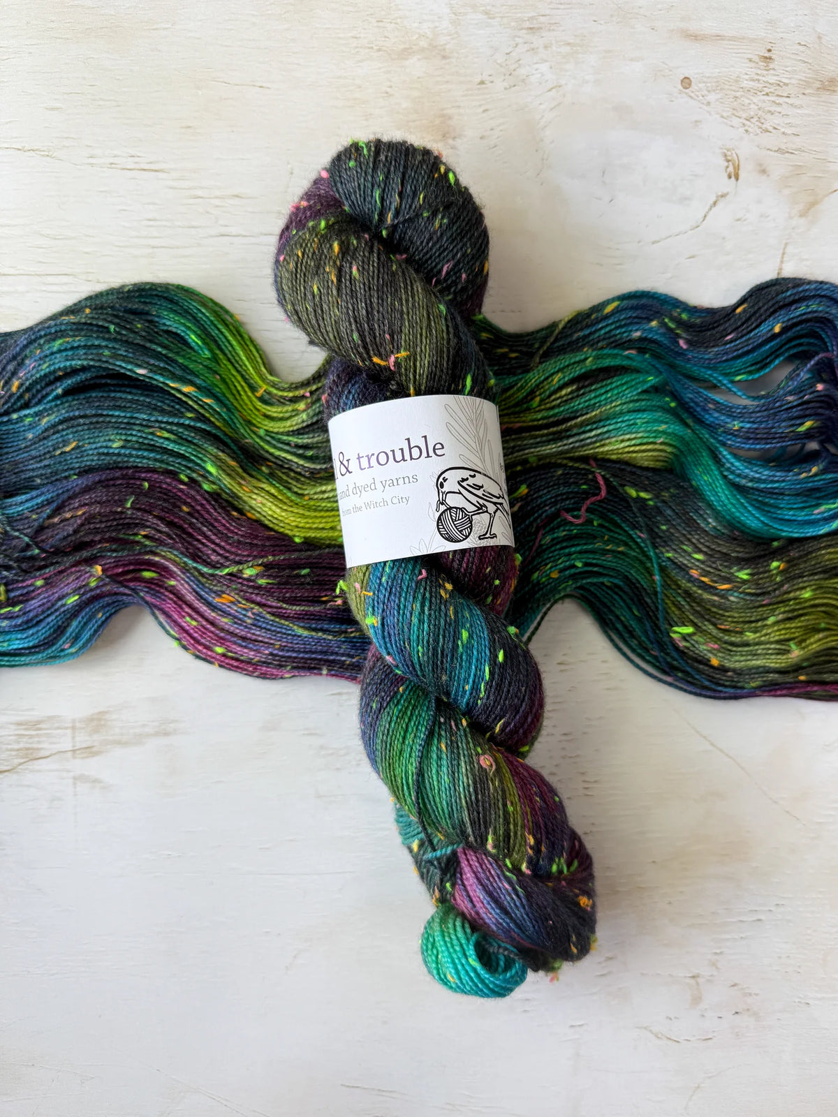 Toil & Trouble Confetti Neon Sock Yarn