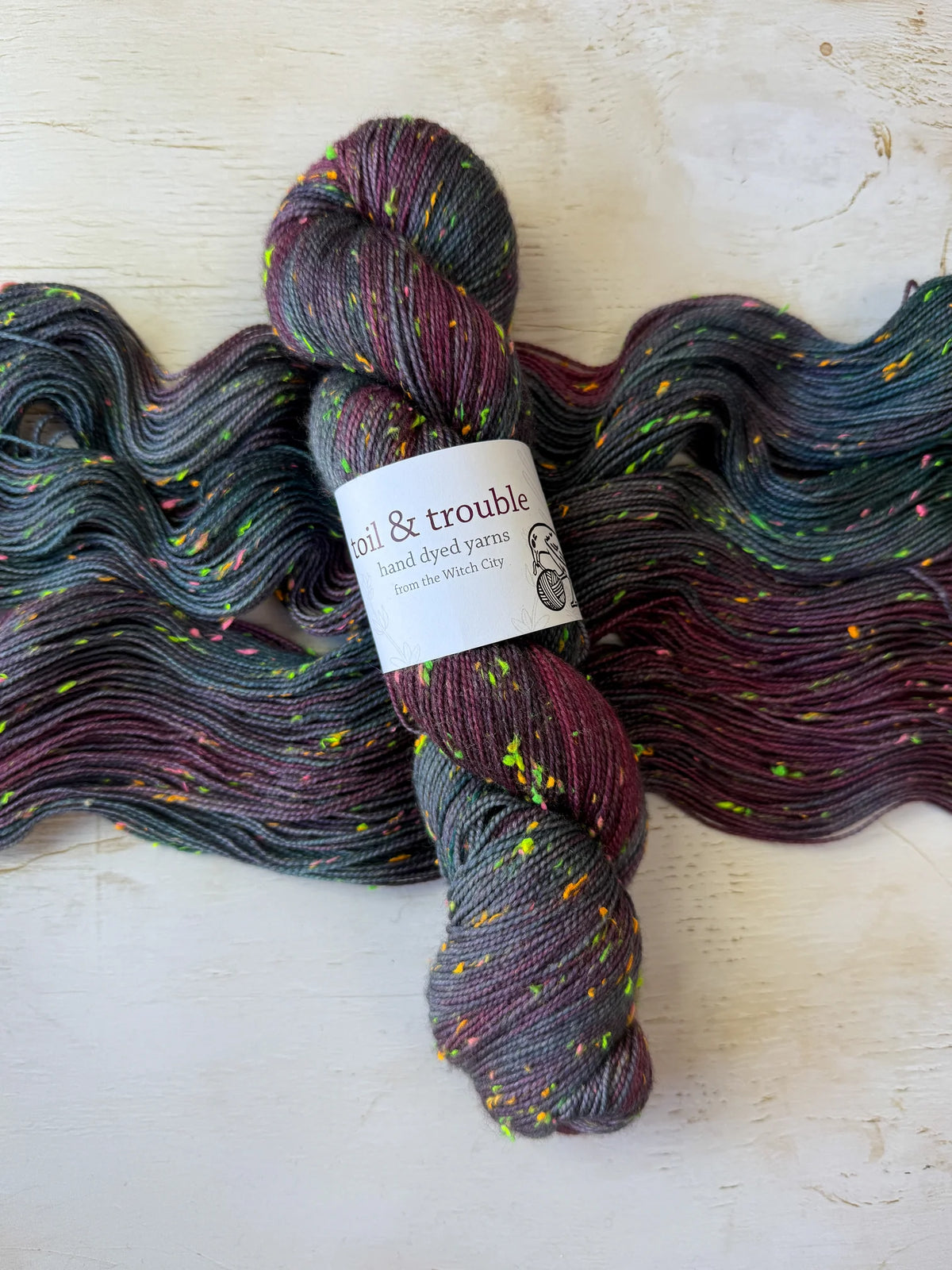 Toil & Trouble Confetti Neon Sock Yarn