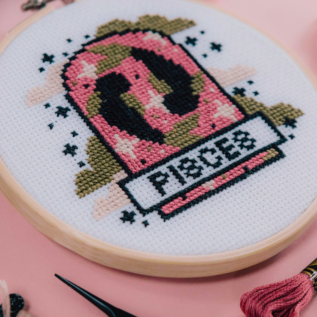 Innocent Bones 'Pisces' Zodiac Star Sign Cross Stitch Kit
