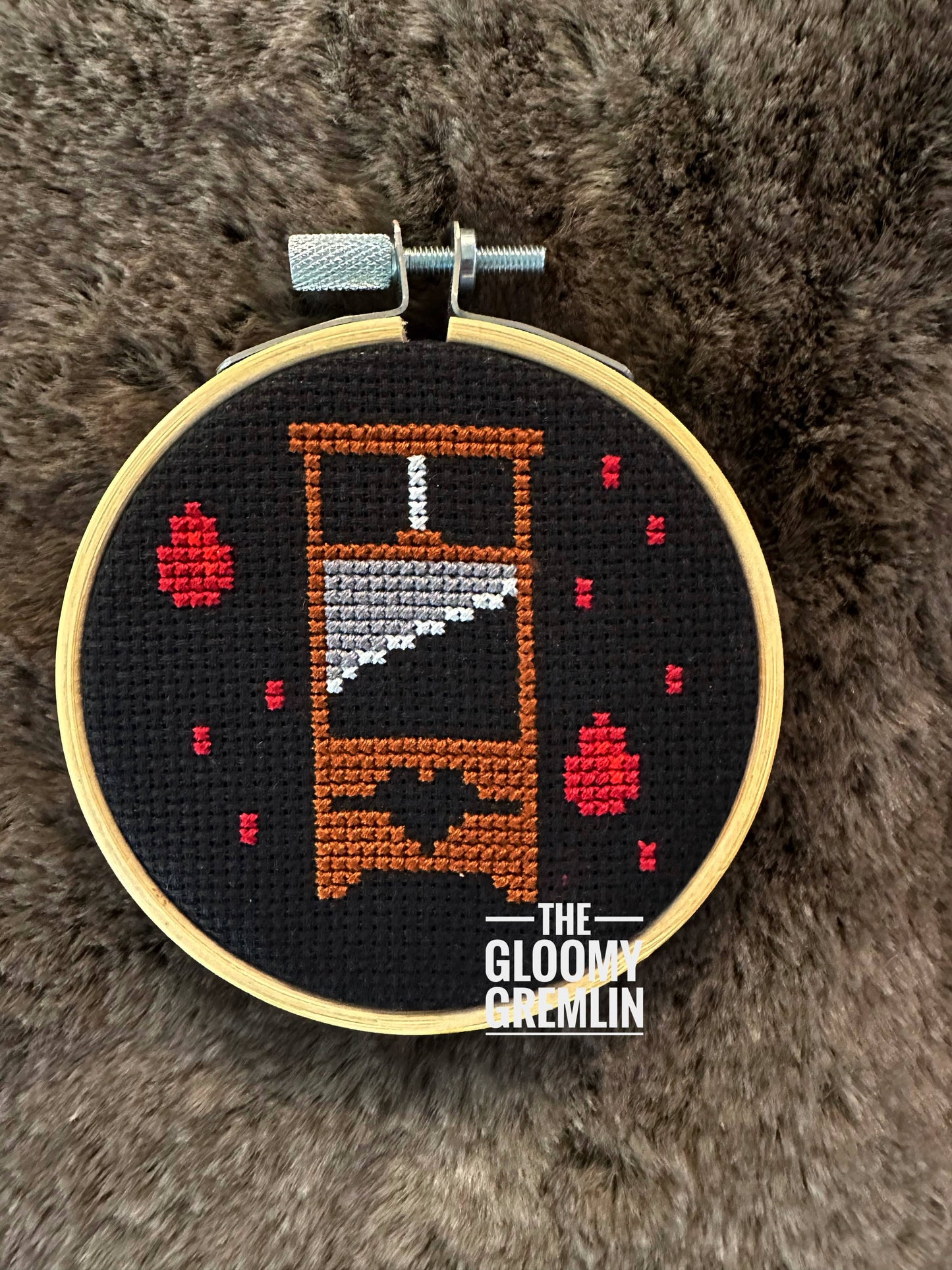 Guillotine, Traditional - Cross Stitch Kit - Gloomy Gremlin