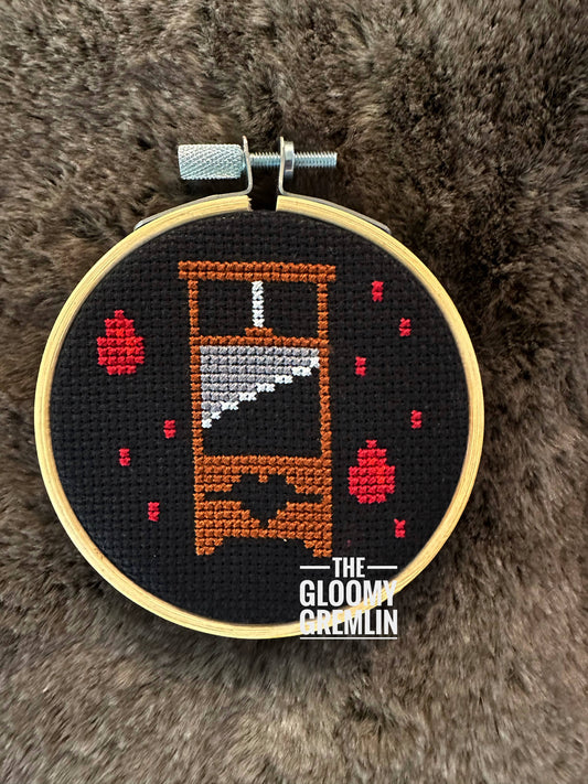Guillotine, Traditional - Cross Stitch Kit - Gloomy Gremlin