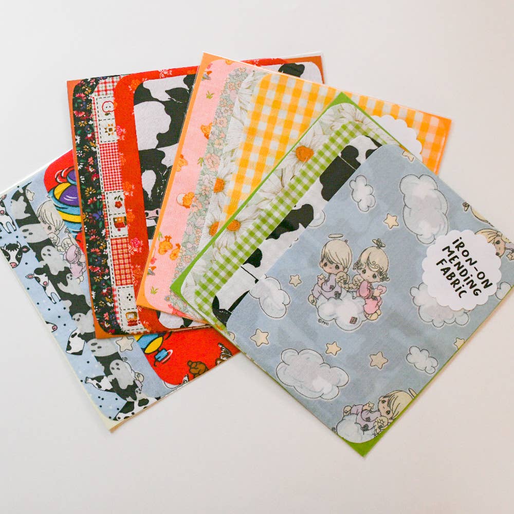 Iron-On Mending Fabric Patch Pack by Make and Mend