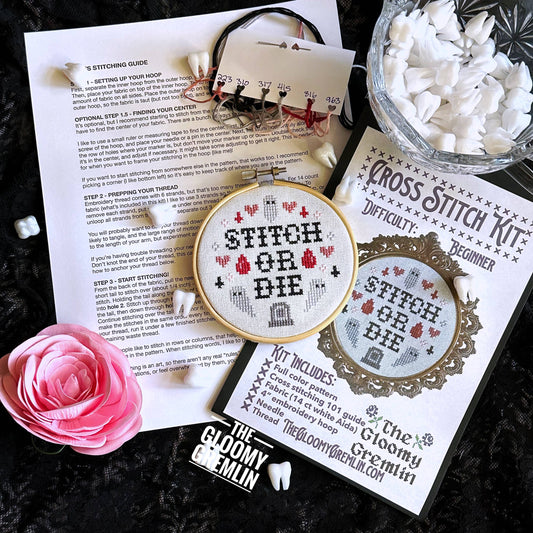 Stitch or Die - Cross Stitch Kit - Gloomy Gremlin