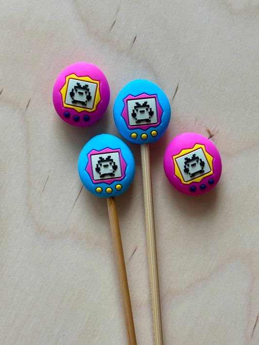 Comma Craft - Knitting Needle Point Protectors Retro Video Game 90s