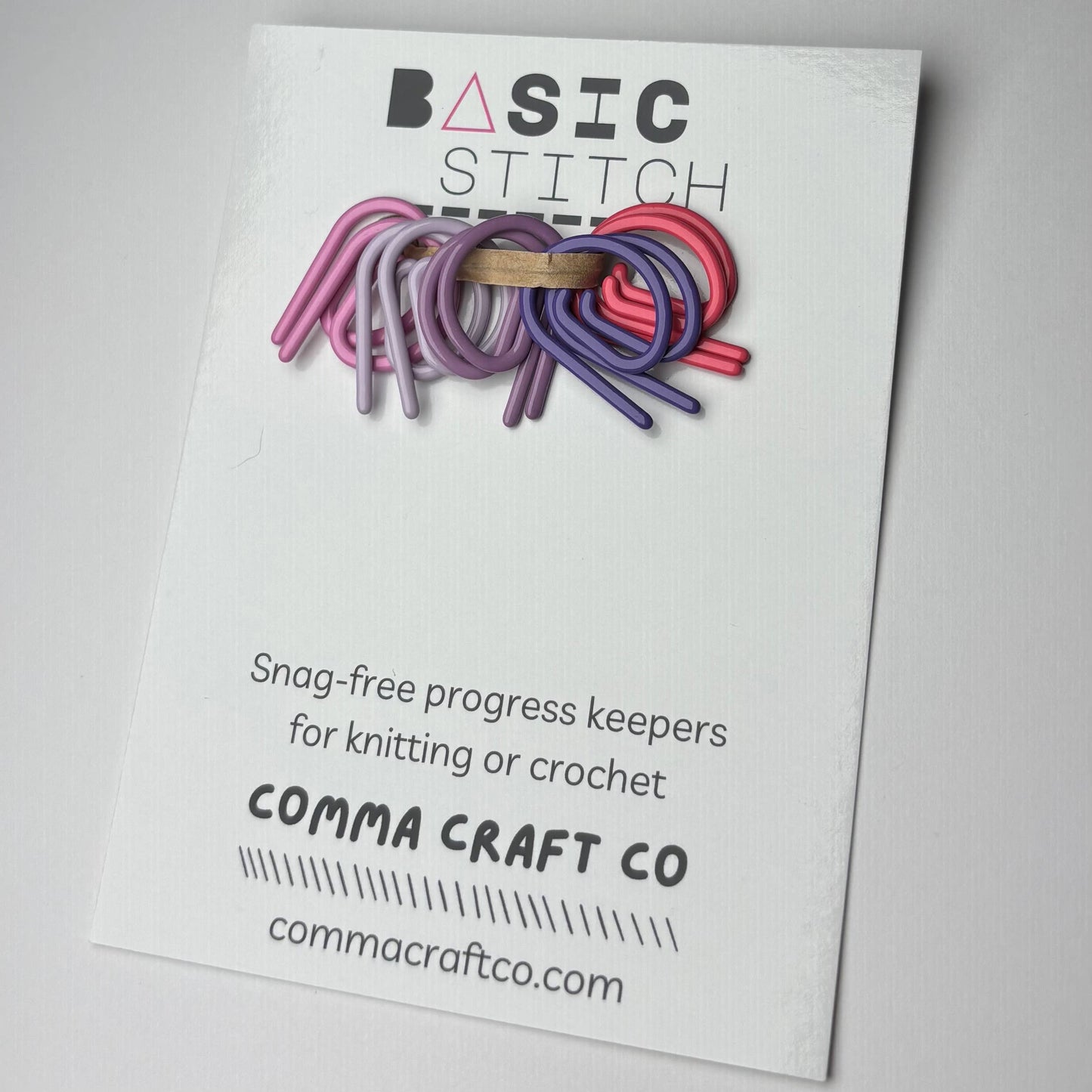 Comma Craft Basic Stitch Set Snag-Free Metal Stitch Markers - P Markers