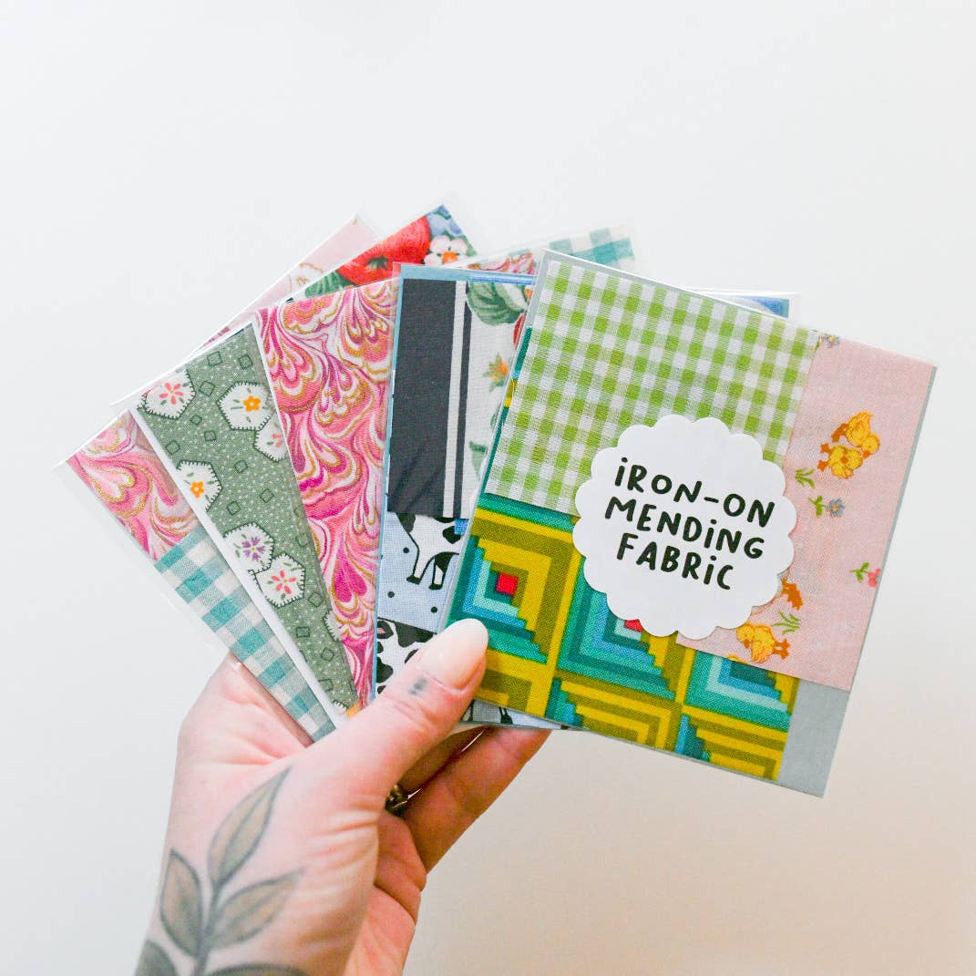Iron-On Mending Fabric Patch Pack by Make and Mend