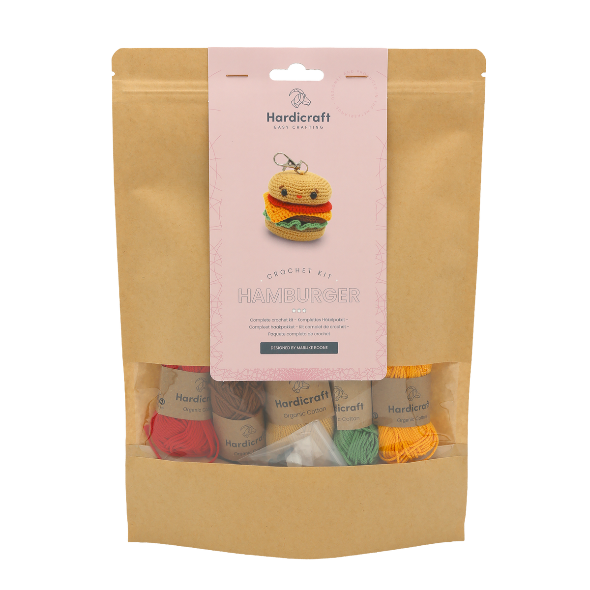 Hardicraft DIY Crochet Kit - Hamburger Bag Charm
