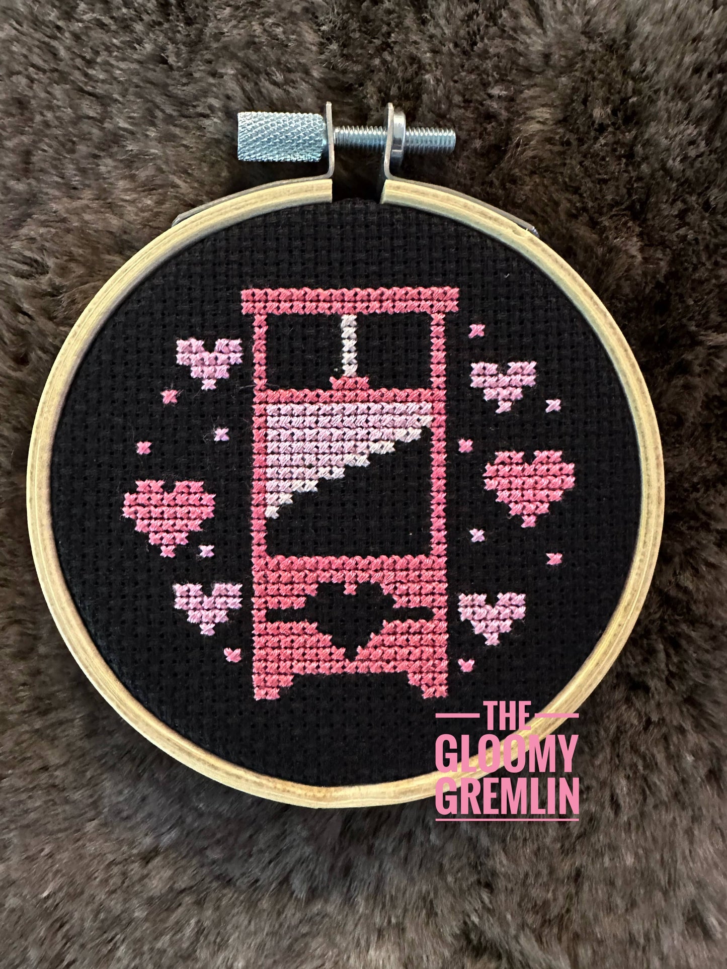 Guillotine, Pink - Cross Stitch Kit - Gloomy Gremlin