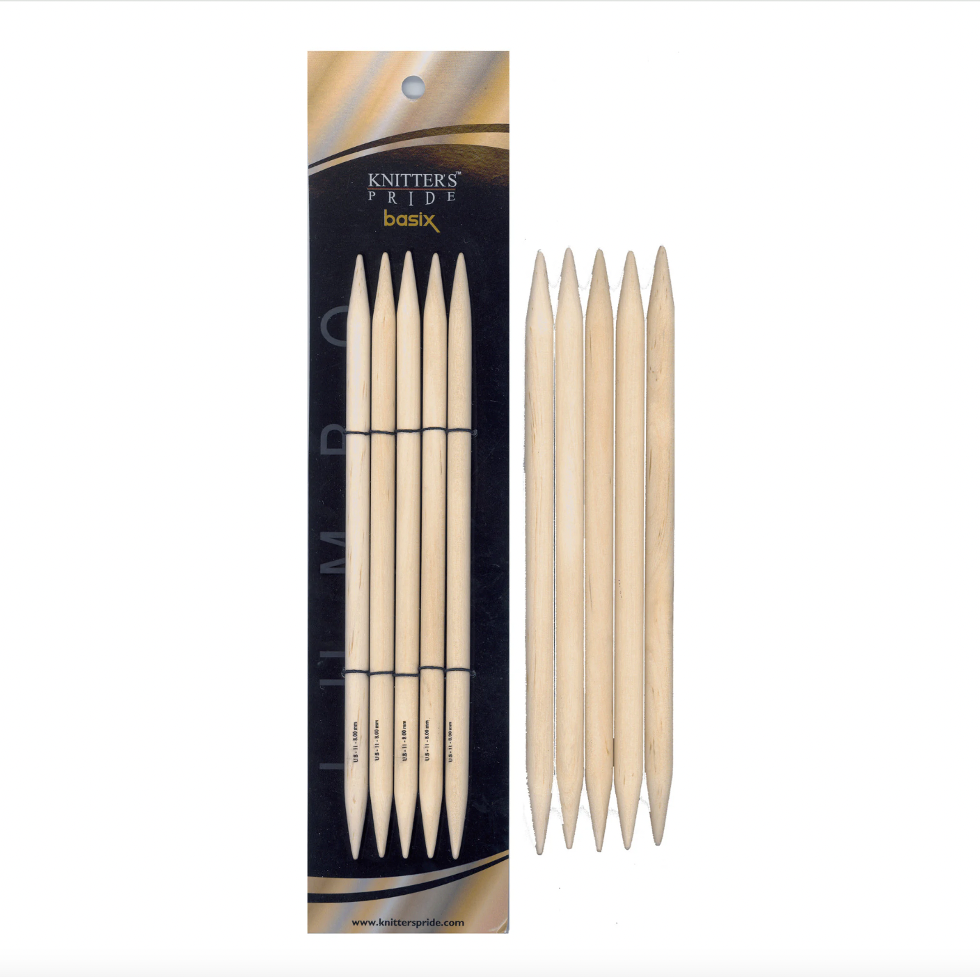 Knitter's Pride - Basix - 8" Double Point Needles
