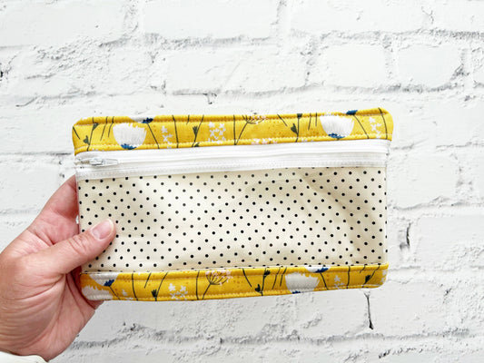 Mangham Made Pencil Bag, Back to School Pencil Pouch, Clear Pouch