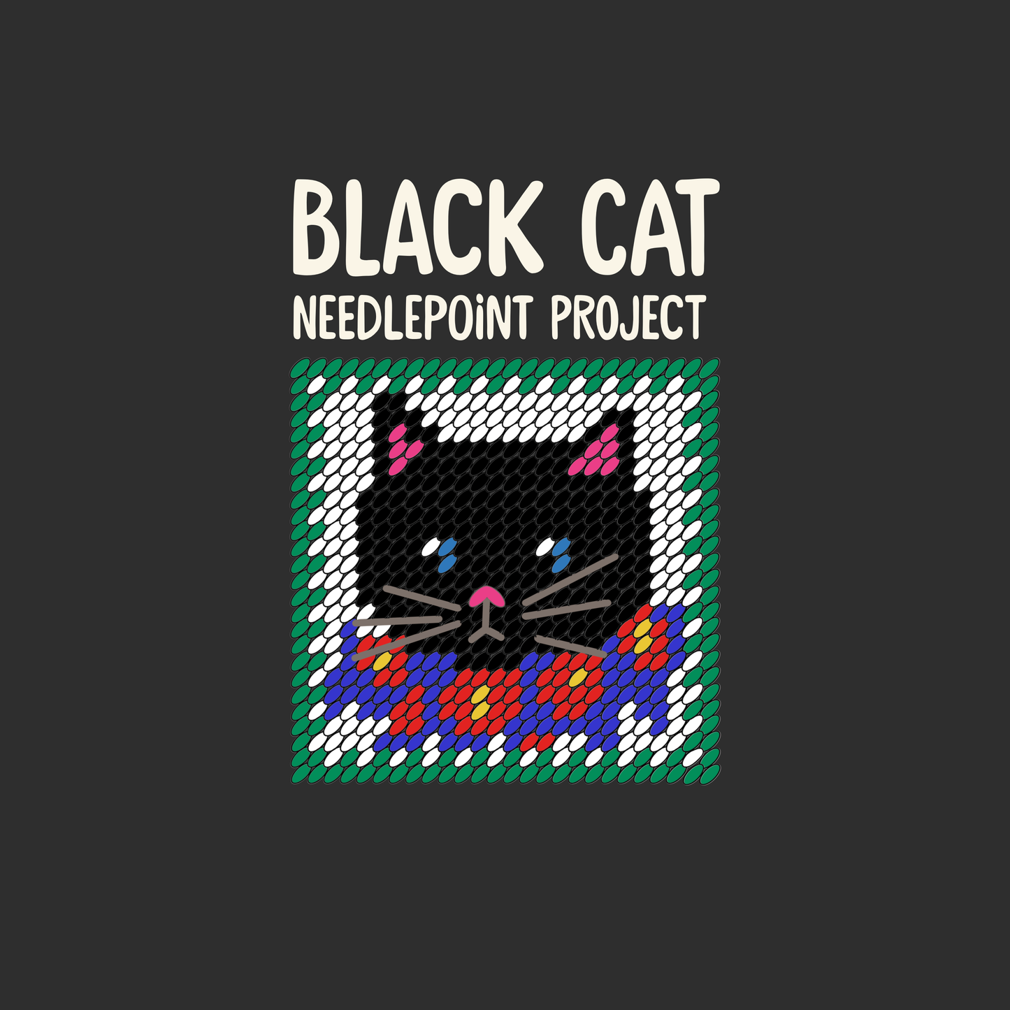 Make and Mend Black Cat Needlepoint Kit