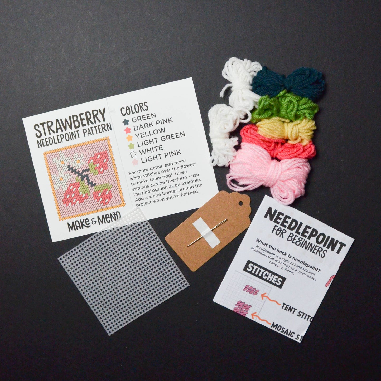 Make and Mend Strawberry Patch Needlepoint Kit