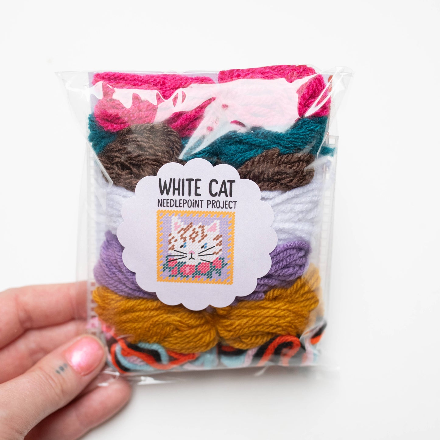 Make and Mend White Cat Needlepoint Kit