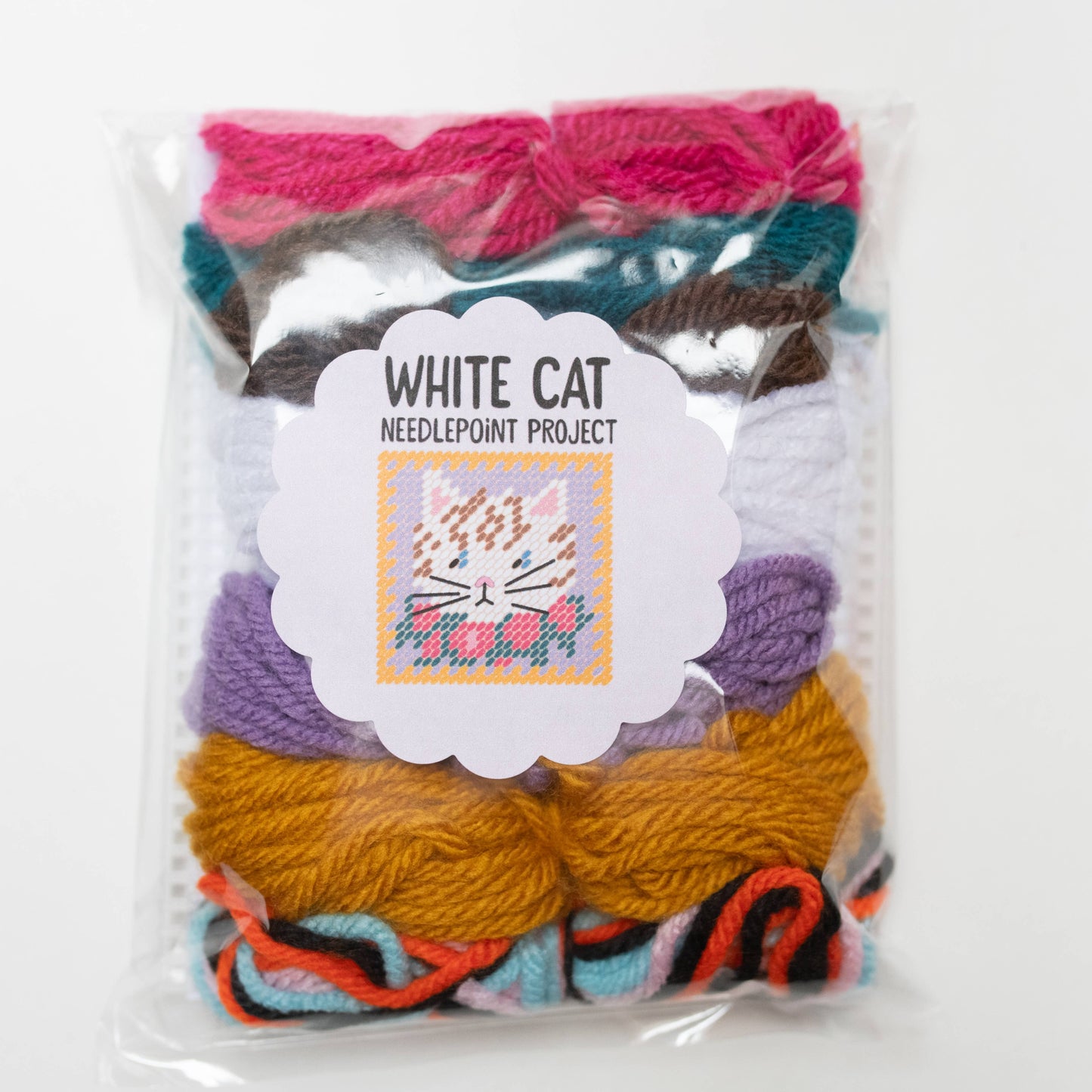Make and Mend White Cat Needlepoint Kit