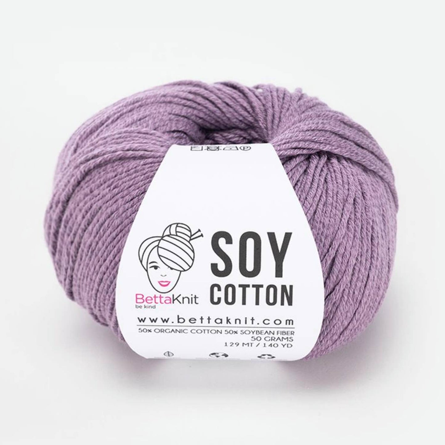 Soy Cotton, cotton and soy yarn: Mauve