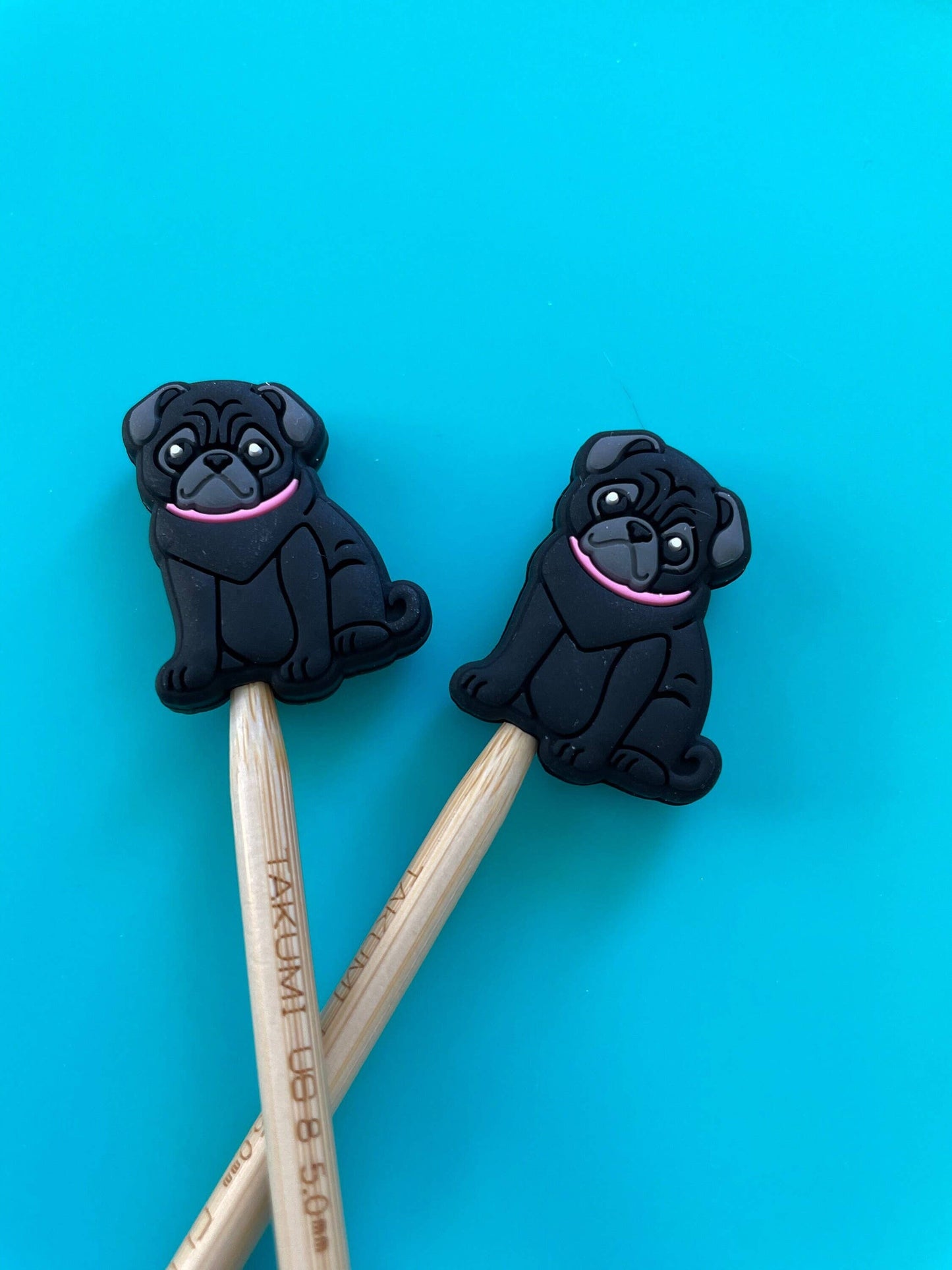 Comma Craft Pug Pugs Small Little Dog Pet Cute Animal Gifts for Knitter: Beige