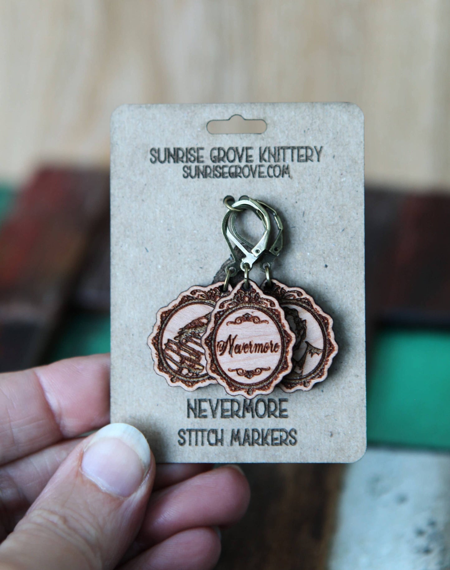 Sunrise Grove - Poe Raven Knitting Keepers & Crochet Stitch Markers