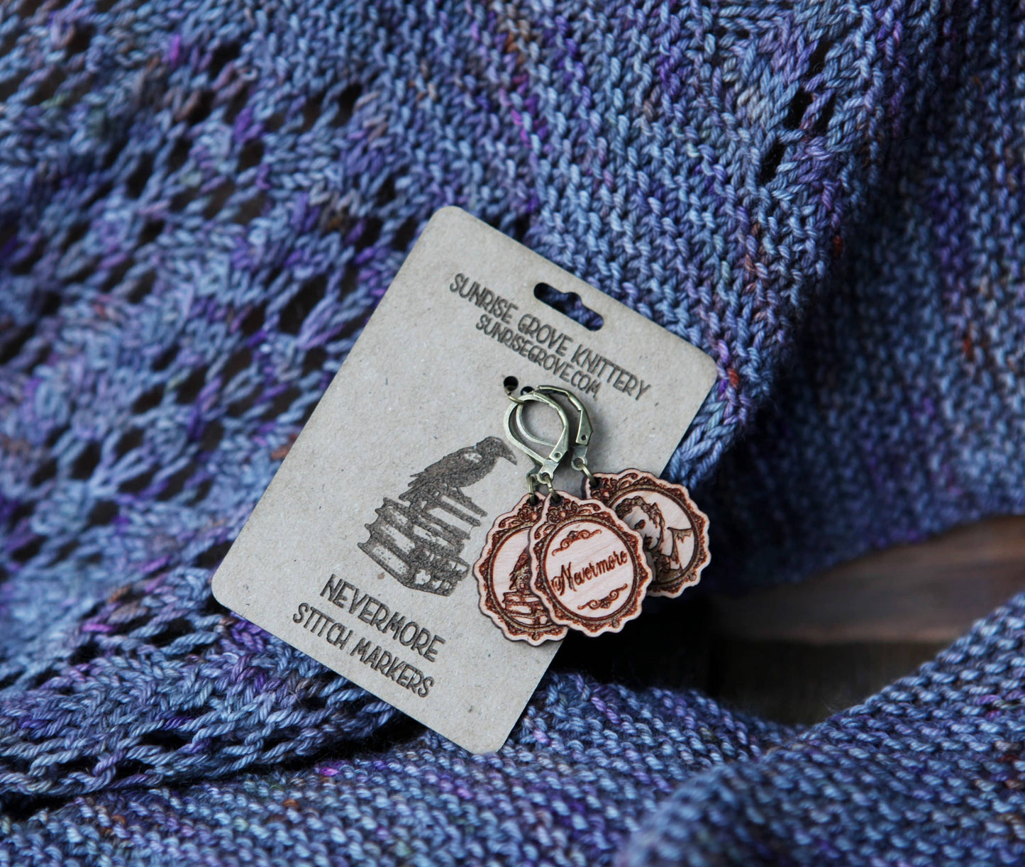 Sunrise Grove - Poe Raven Knitting Keepers & Crochet Stitch Markers