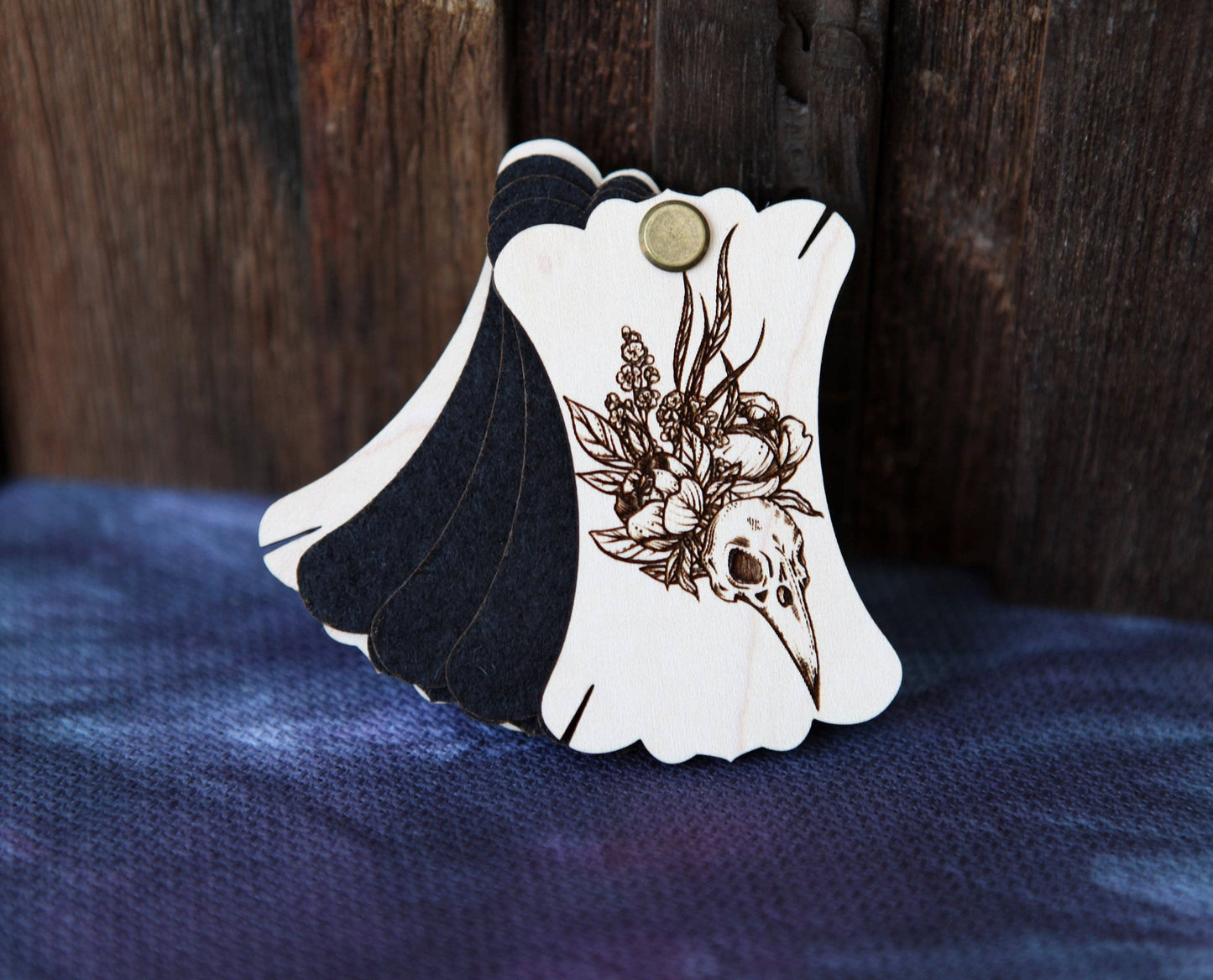 Sunrise Grove - Raven Skull Needle Keep Minder for Sewing & Needle Crafts