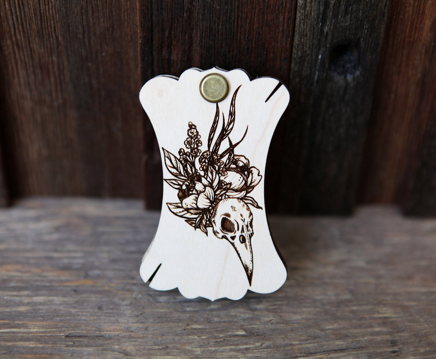 Sunrise Grove - Raven Skull Needle Keep Minder for Sewing & Needle Crafts