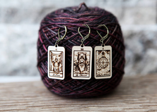 Sunrise Grove - Tarot Knitting Progress Keepers & Stitch Markers Set of 3