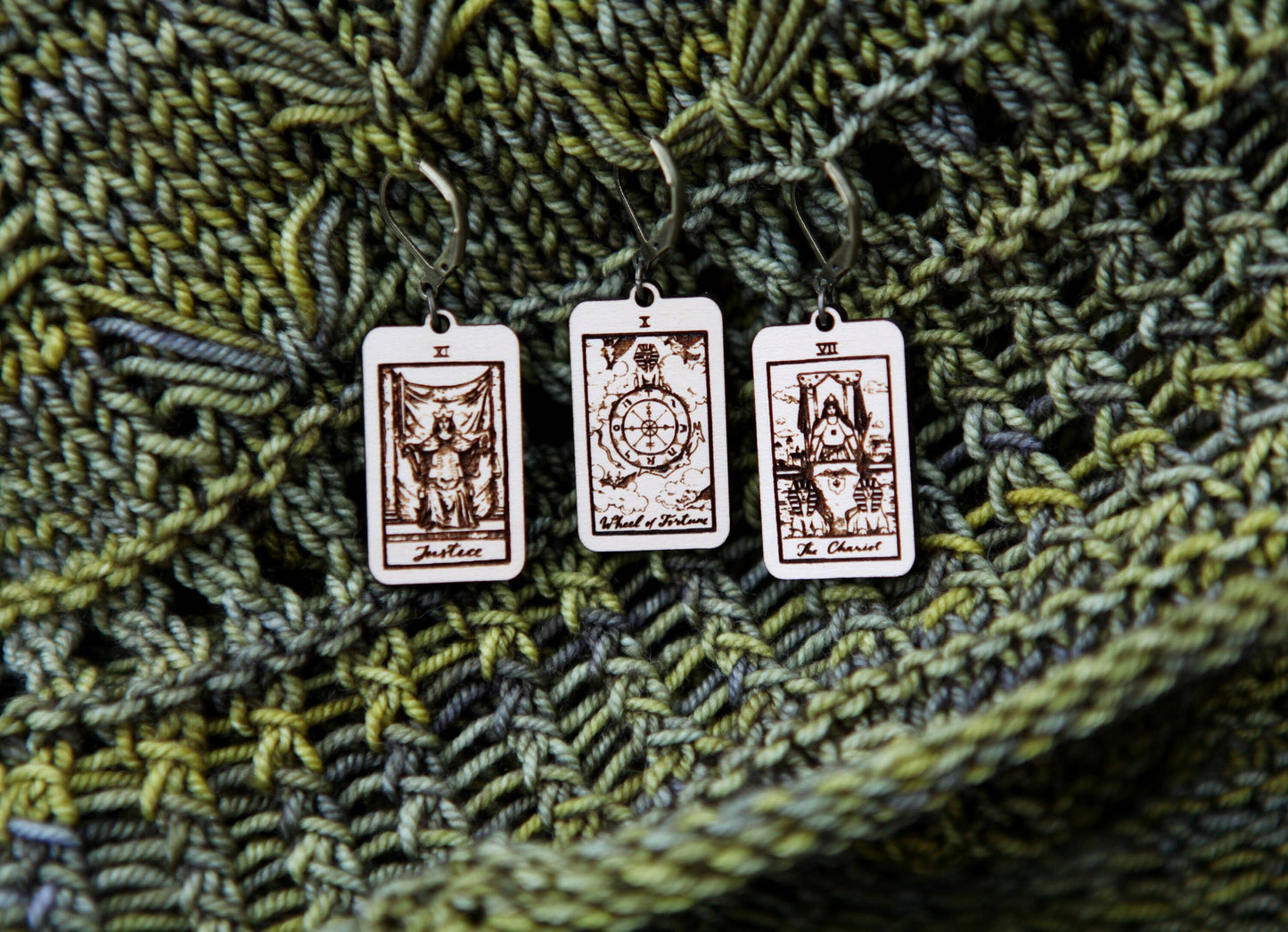 Sunrise Grove - Tarot Knitting Progress Keepers & Stitch Markers Set of 3