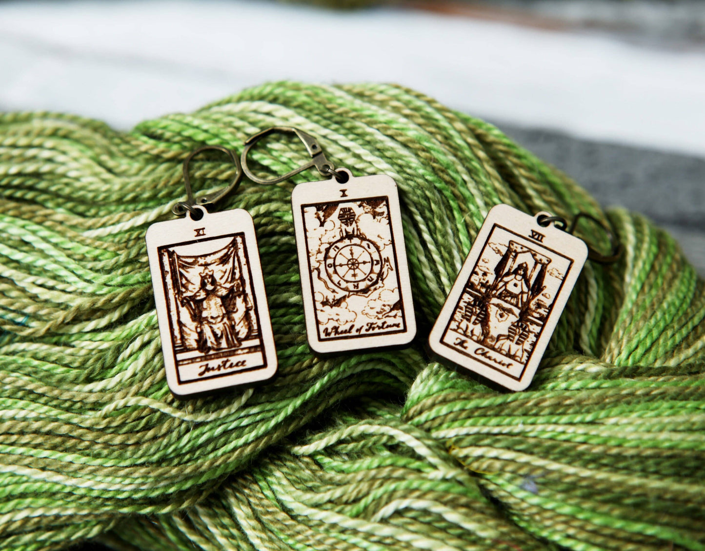 Sunrise Grove - Tarot Knitting Progress Keepers & Stitch Markers Set of 3
