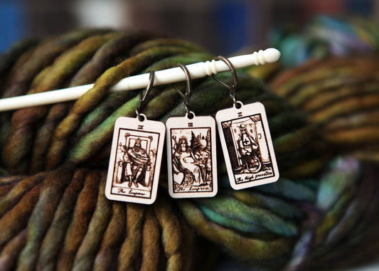 Sunrise Grove - Tarot Knitting Progress Keepers & Crochet Markers Set of 3
