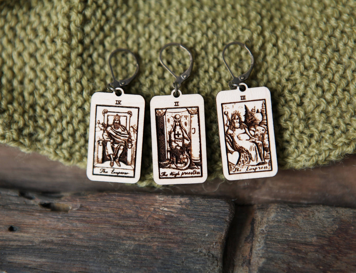 Sunrise Grove - Tarot Knitting Progress Keepers & Crochet Markers Set of 3