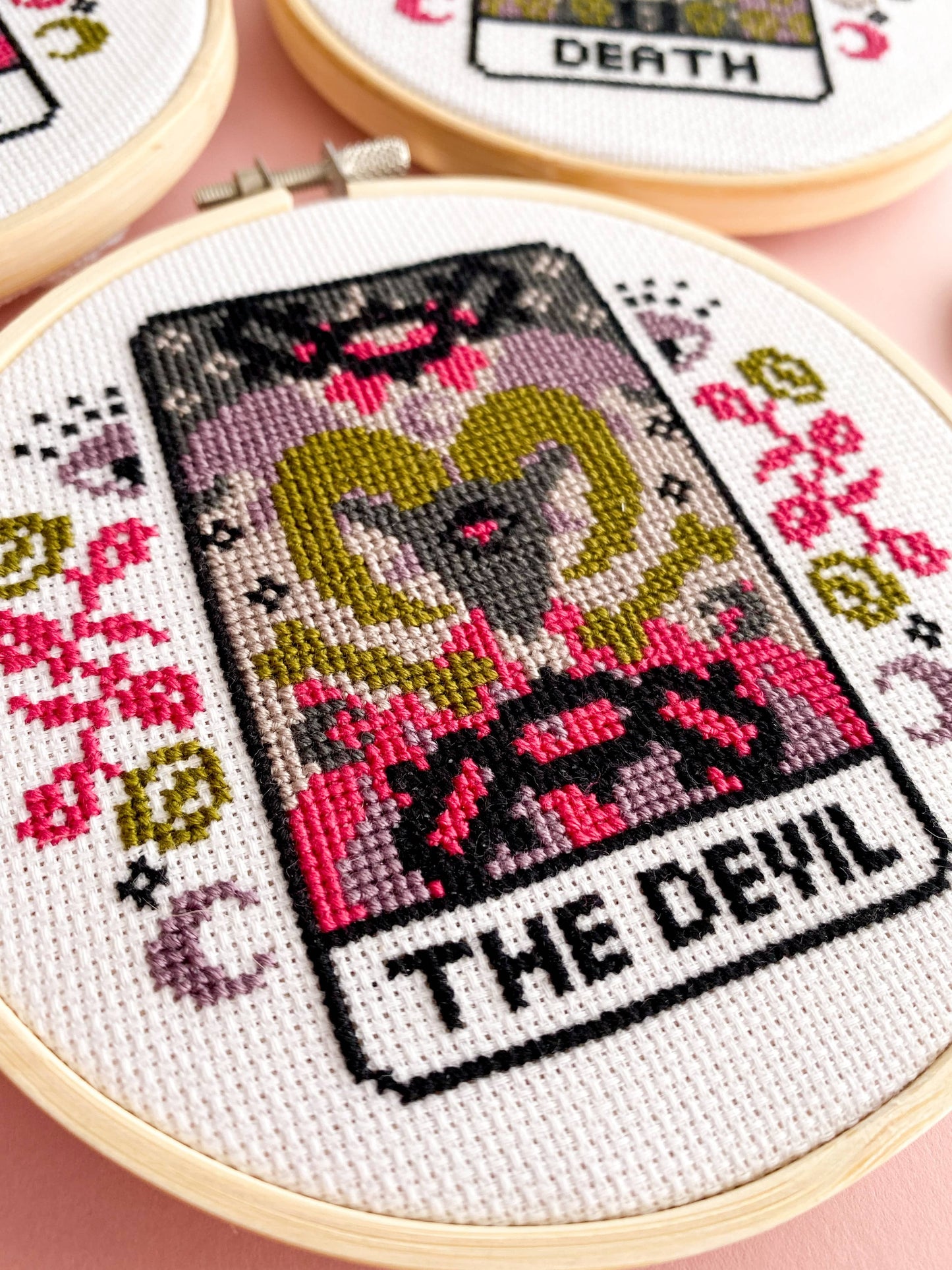 The Devil Tarot Card Cross Stitch Kit