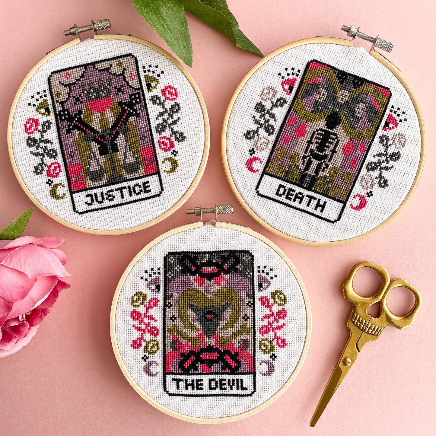 The Devil Tarot Card Cross Stitch Kit