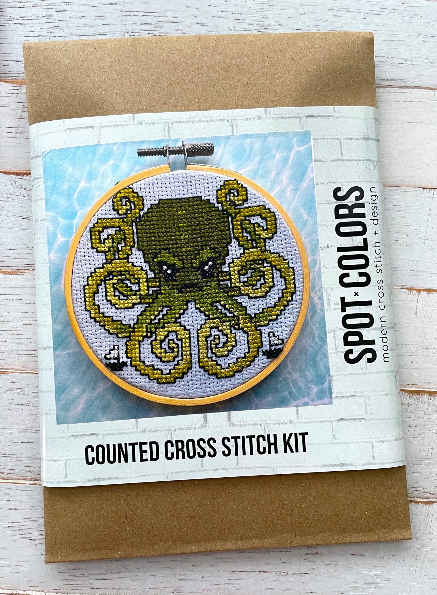 Kraken Cross Stitch Kit - Spot Colors