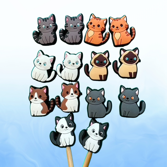 Comma Craft Knitting Needle Point Protectors - Cat Breeds Kitty Pets: 2