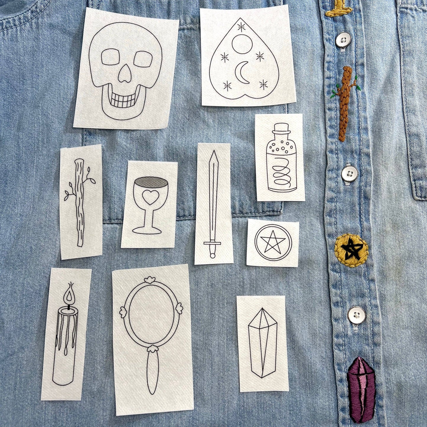 Wren Bird Arts - Witchy  Embroidery Patterns Set