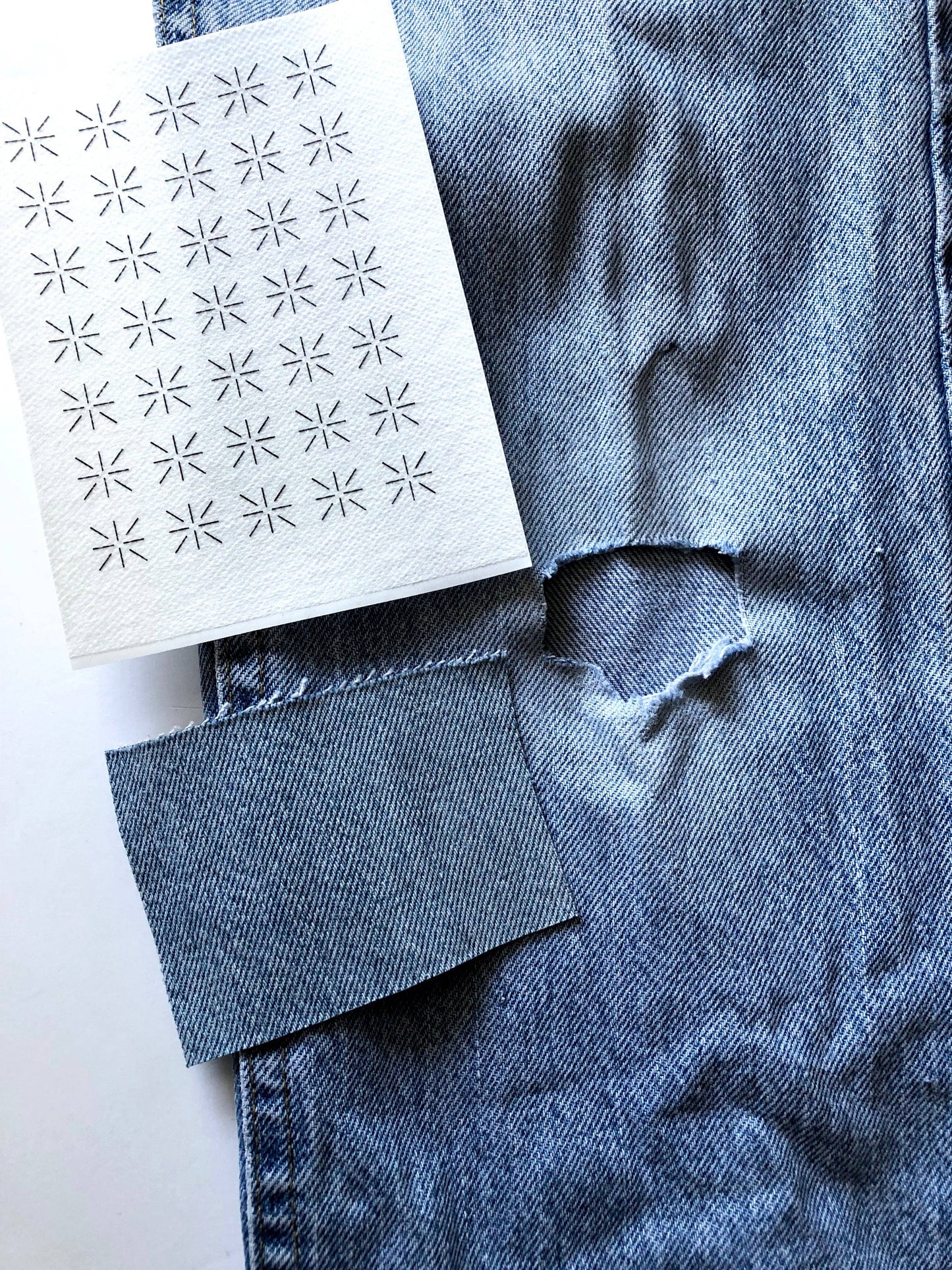 Wren Bird Arts - Washable Mending Patterns #1 Blue
