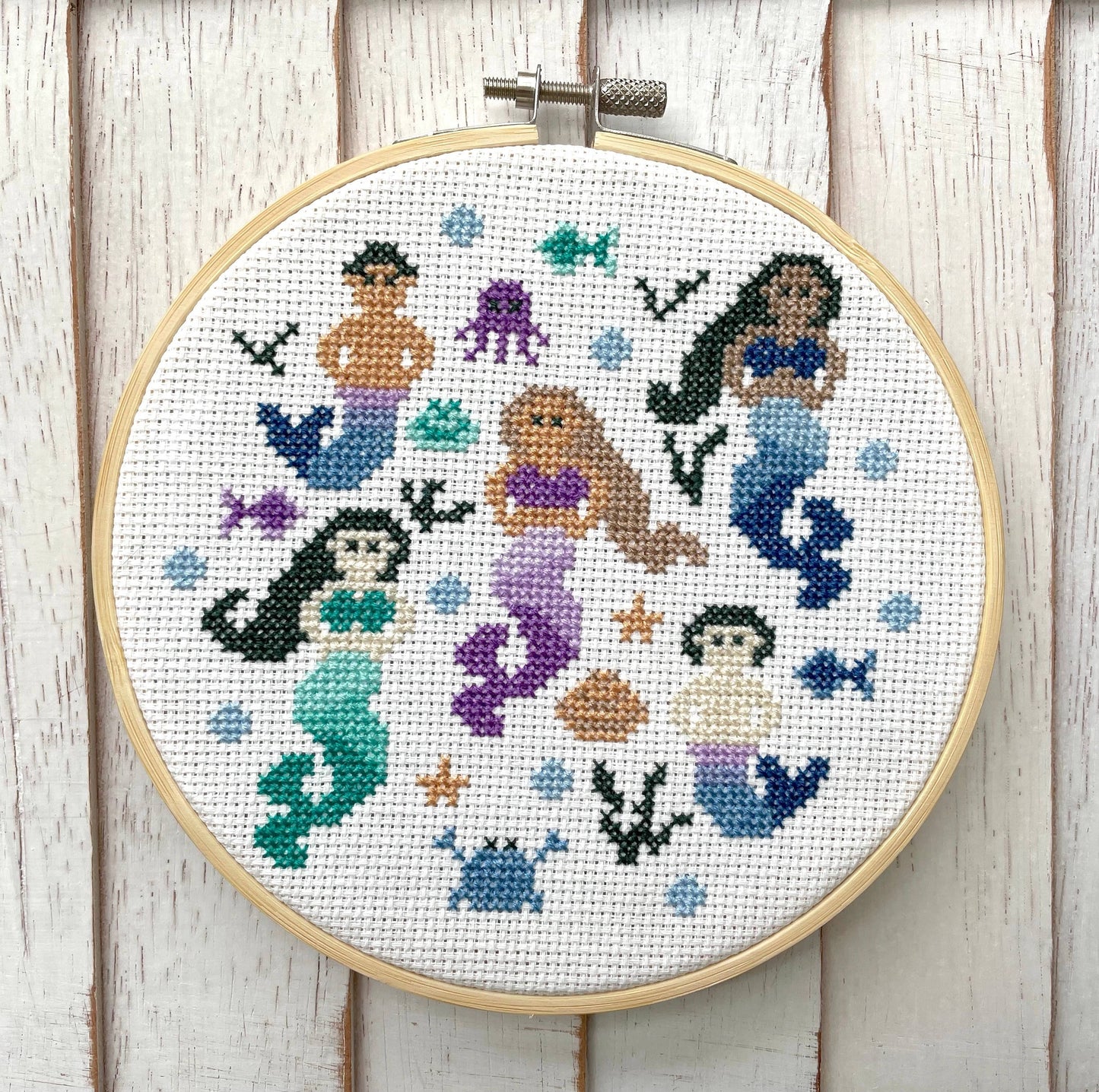 Spot Colors: Mermaids Counted Cross Stitch DIY KIT