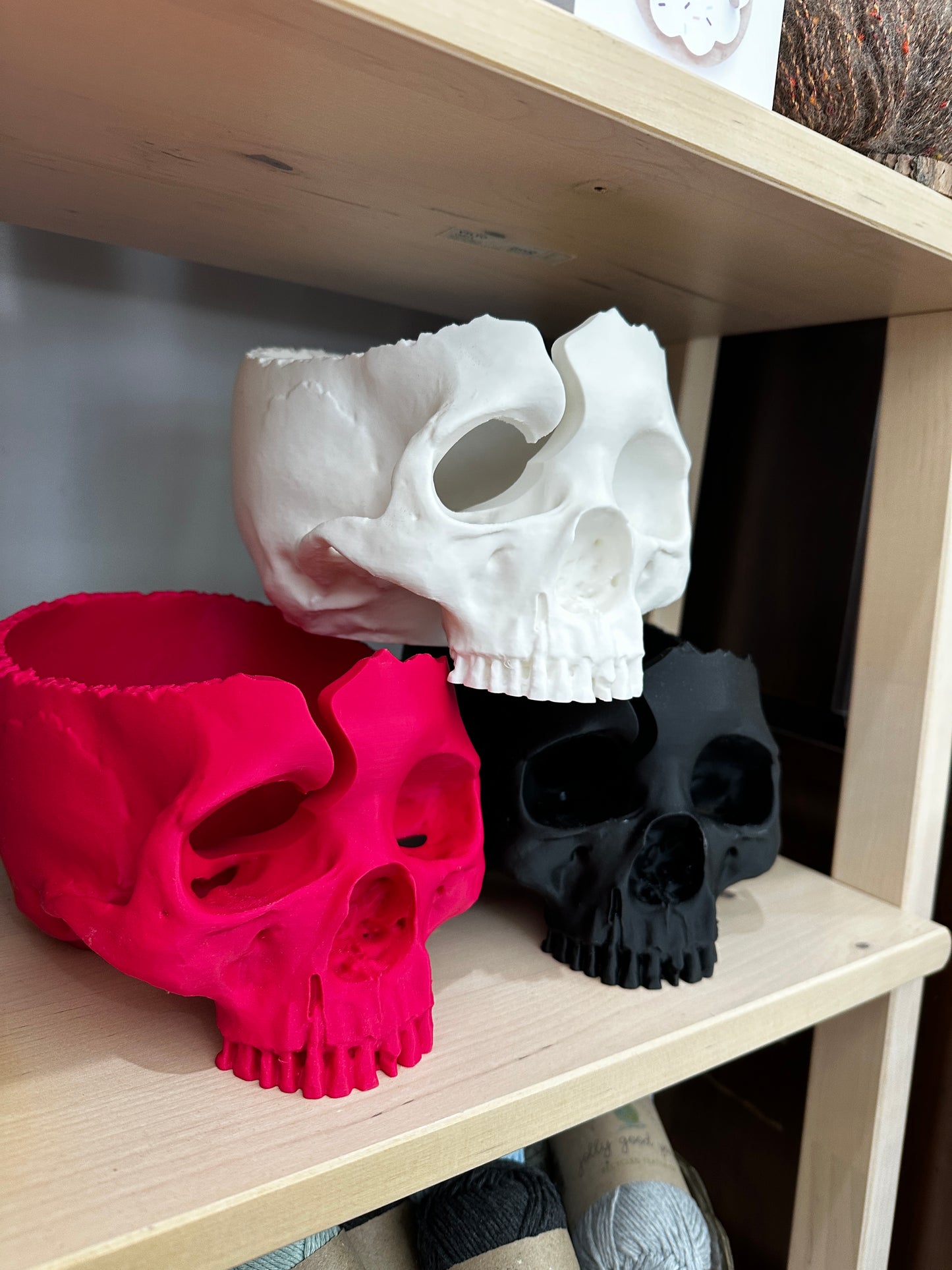 Gothic Skull Yarn Bowl - 3D Printed