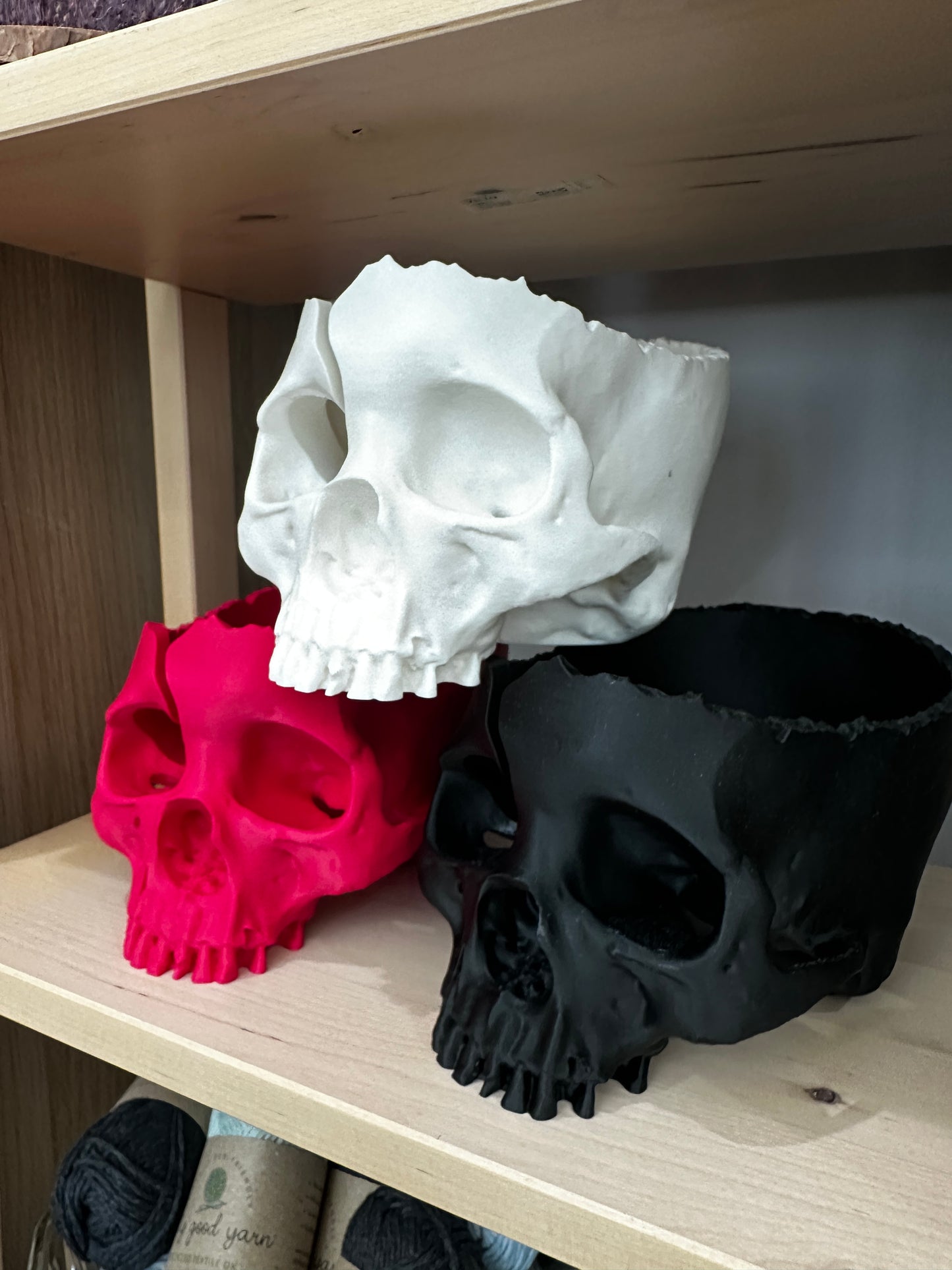 Gothic Skull Yarn Bowl - 3D Printed